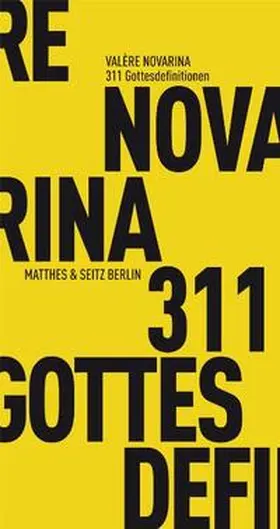 Novarina |  311 Gottesdefinitionen | Buch |  Sack Fachmedien