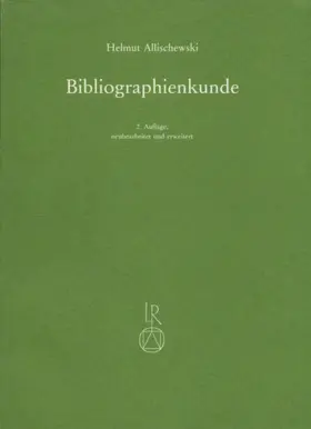 Allischewski |  Bibliographienkunde | Buch |  Sack Fachmedien
