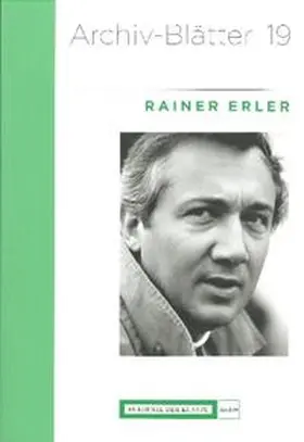 Akademie der Künste, Berlin |  Rainer Erler | Buch |  Sack Fachmedien