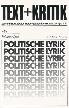  Politische Lyrik | Buch |  Sack Fachmedien