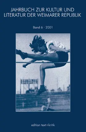  JAHRBUCH ZUR KULTUR UND LITERATUR DER WEIMARER REPUBLIK | Buch |  Sack Fachmedien