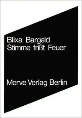 Bargeld |  Stimme frißt Feuer | Buch |  Sack Fachmedien