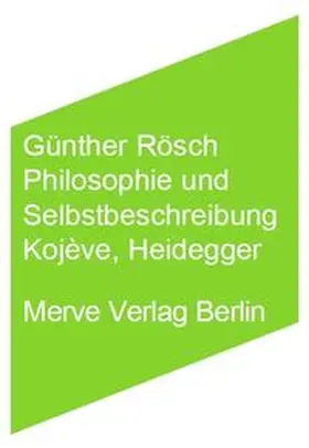 Rösch |  Philosophie und Selbstbeschreibung | Buch |  Sack Fachmedien