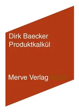 Baecker |  Produktkalkül | Buch |  Sack Fachmedien