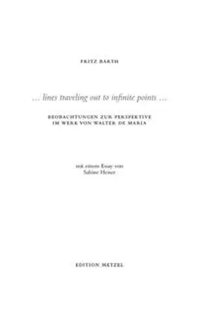 Barth |  „... lines travelling out to infinite points ...“ | Buch |  Sack Fachmedien