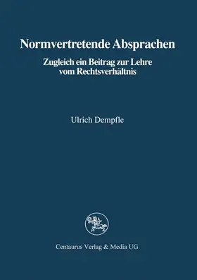 Dempfle |  Normvertretende Absprachen | Buch |  Sack Fachmedien