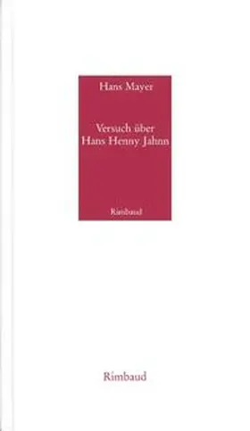 Mayer |  Versuch über Hans Henny Jahnn | Buch |  Sack Fachmedien