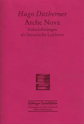 Dittberner |  Arche nova | Buch |  Sack Fachmedien