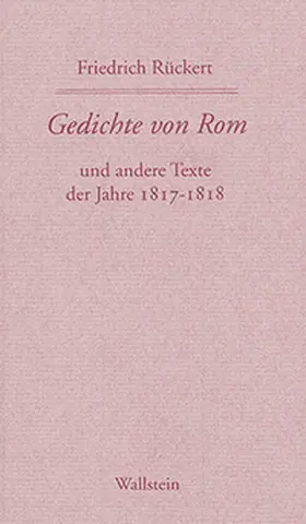 Kreutner / Rückert / Wollschläger |  Gedichte von Rom | Buch |  Sack Fachmedien