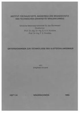 Droese |  Untersuchungen zur Technologie des Gleitschalungsbaus | Buch |  Sack Fachmedien