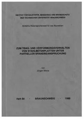 Wiese |  Zum Trag- und Verformungsverhalten von Stahlbetonplatten unter partieller Brandbeanspruchung | Buch |  Sack Fachmedien