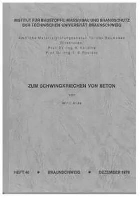 Alda |  Zum Schwingkriechen von Beton | Buch |  Sack Fachmedien