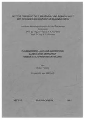 Henke |  Zusammenstellung und Anwendung Bayes'scher Verfahren bei der Stichprobenbeurteilung | Buch |  Sack Fachmedien