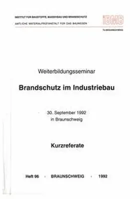 Hosser |  Weiterbildungsseminar Brandschutz im Industriebau | Buch |  Sack Fachmedien