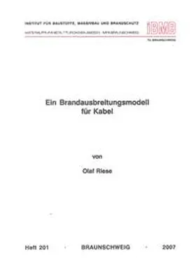 Olaf |  Ein Brandausbreitungsmodell für Kabel | Buch |  Sack Fachmedien
