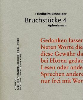 Schneider |  Bruchstücke 4 | Buch |  Sack Fachmedien