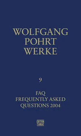 Pohrt / Bittermann |  Werke Band 9 | Buch |  Sack Fachmedien