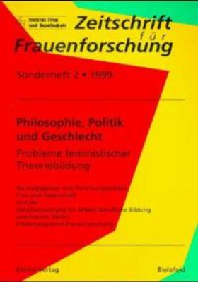  Philosophie, Politik und Geschlecht | Buch |  Sack Fachmedien