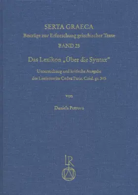 Petrova |  Das Lexikon »Über die Syntax« | Buch |  Sack Fachmedien