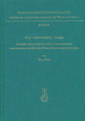 Wolf |  Hof – Universität – Laien | Buch |  Sack Fachmedien