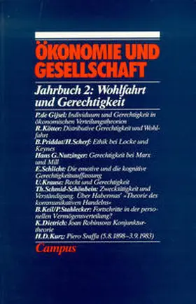 Gijsel / Schmid-Schönbein / Schneider |  Ökonomie und Gesellschaft / Wohlfahrt und Gerechtigkeit | Buch |  Sack Fachmedien