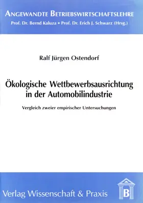 Ostendorf | Ökologische Wettbewerbsausrichtung in der Automobilindustrie. | E-Book | sack.de
