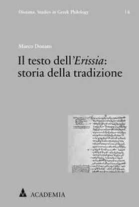 Donato |  Il testo dell´Erissia: storia della tradizione | eBook | Sack Fachmedien