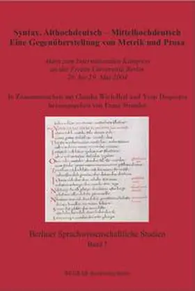 Simmler |  Syntax. Althochdeutsch – Mittelhochdeutsch | Buch |  Sack Fachmedien