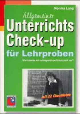 Lang |  Allgemeiner Unterrichts Check-up für Lehrproben | Buch |  Sack Fachmedien