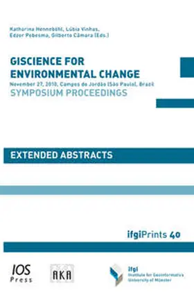 Hennböhl / Vinhas / Pebesma |  GIScience for Environmental Change | Buch |  Sack Fachmedien