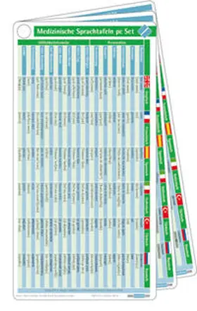 Deschka |  Medizinische Sprachtafeln pocketcard Set Internationaler Sprachführer Medizin : Englisch - Französisch - Spanisch - Italienisch - Türkisch - Russisch | Buch |  Sack Fachmedien