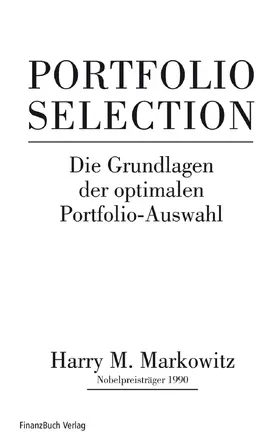 Markowitz |  Portfolio Selection | Buch |  Sack Fachmedien