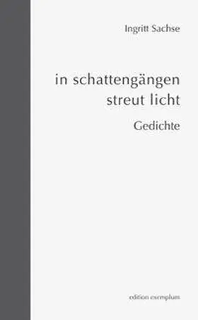 Sachse |  in schattengängen streut licht | Buch |  Sack Fachmedien