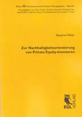 Pfeifer |  Zur Nachhaltigkeitsorientierung von Private Equity-Investoren | Buch |  Sack Fachmedien