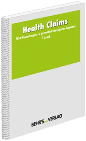 Loeck | Health Claims | Buch | 978-3-89947-884-6 | sack.de