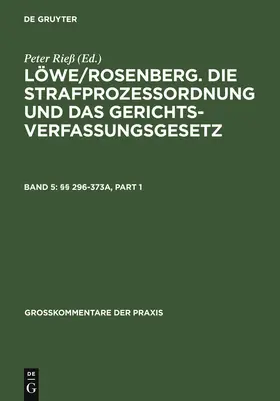 Hanack / Gössel / Matt |  §§ 296-373a | Buch |  Sack Fachmedien