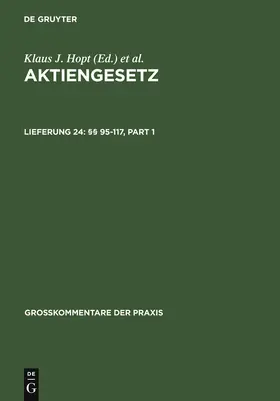 Hopt / Roth / Kort |  §§ 95-117 | Buch |  Sack Fachmedien