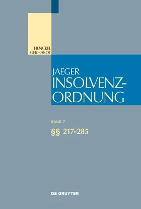 Jaeger |  Insolvenzordnung | Buch |  Sack Fachmedien