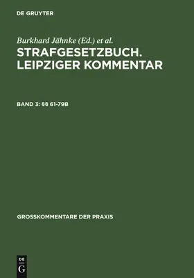 Hanack / Jähnke / Geppert |  §§ 61-79b | Buch |  Sack Fachmedien