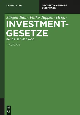 Baur / Tappen / Baur |  Investmentgesetze | Buch |  Sack Fachmedien