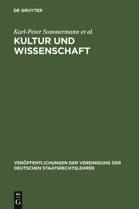 Sommermann / Huster / et al. |  Kultur und Wissenschaft | Buch |  Sack Fachmedien
