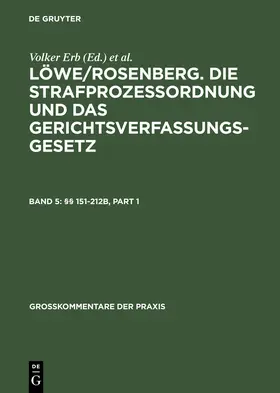 Beulke / Erb / Graalmann-Scheerer |  §§ 151-212b | Buch |  Sack Fachmedien