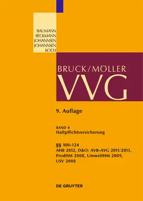 Baumann / Beckmann / Koch |  §§ 100-124 VVG | Buch |  Sack Fachmedien