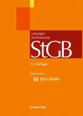  Strafgesetzbuch: StGB Leipziger Kommentar | Buch |  Sack Fachmedien