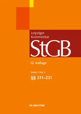  Strafgesetzbuch: StGB Leipziger Kommentar | Buch |  Sack Fachmedien