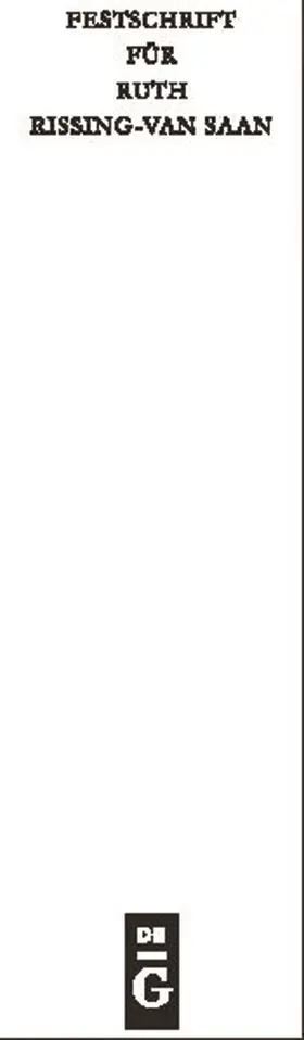 Bernsmann / Fischer |  Festschrift für Ruth Rissing-van Saan zum 65. Geburtstag am 25. Januar 2011 | Buch |  Sack Fachmedien