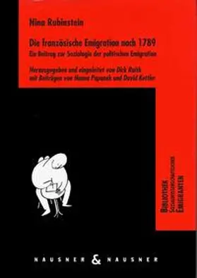 Rubinstein / Raith |  Die Französische Emigration nach 1789 | Buch |  Sack Fachmedien