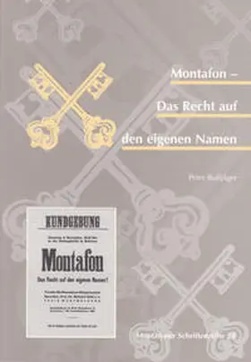 Rudigier / Bußjäger |  Montafon - Das Recht auf einen eigenen Namen | Buch |  Sack Fachmedien