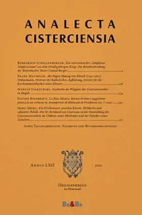 Schachenmayr |  Analecta Cisterciensia 62 (2012) | Buch |  Sack Fachmedien