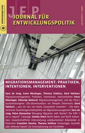 Mattersburger Kreis für Entwicklungspolitik |  Journal für Entwicklungspolitik 1-2017 | Buch |  Sack Fachmedien